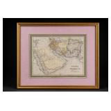 Framed Persia Arabia Map