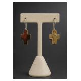 Sterling Silver Cross Earrings