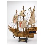 Pair of Wooden Model Sailing Ships