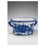 Pip Blue Floral Porcelain Lidded Canister 11in