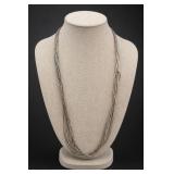 R Begay Sterling Silver Squash Blossom Necklace