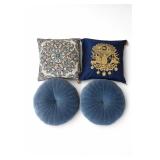 Set Of 4 Decorative Throw Pillows, Mixed Designs
