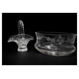Fostoria Etched Glass Bowl Pair