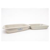Dansk & Corning Blue Floral Baking Dishes, Pair