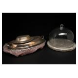 Marble Cloche And Covered Serving Dish