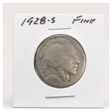 1928-S Buffalo Nickel, Fine