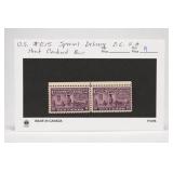 U.S. #E15 10-Cent Special Delivery Mint Pair