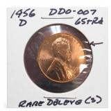 1956-D Lincoln Wheat Cent, RD, DDO-007