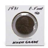 1931 Lincoln Wheat Cent, Fine