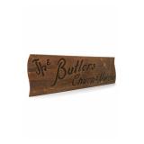 The Butlers Churn & Martha Carved Wood Sign