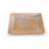 Santa Anita Ware Green Drip Glaze Leaf Dish