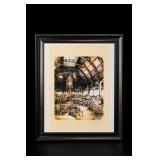 Pair Of Framed Floral Molded Prints