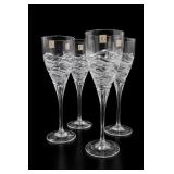 12Pc Etched Champagne Coupe Glass Set