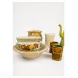 Vintage Pottery Tableware Assortment