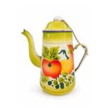 Fruit Decorated Teapot With Lid Chain