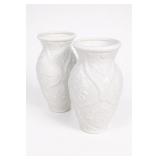 Lenox Georgian Embossed Porcelain Vase Pair