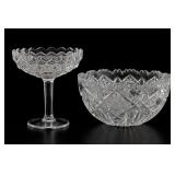 Fostoria American Clear Glass Compote & Bowl Set