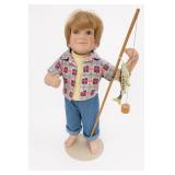 Danbury Mint Andy Fishing Porcelain Doll