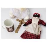 Black Americana Doll, Mug & Crucifix Group