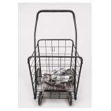 Folding 4-Wheel Wire Shopping Cart