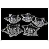 Hazel Atlas Star Glass Candle Holders Set of 5