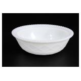 E.O. Brody Quilted Diamond Milk Glass Bowl
