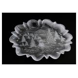Mikasa Christmas Story Frosted Glass Platter