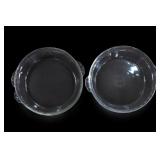 Pyrex Clear Glass Pie Plates, Pair