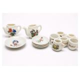 Miniature Tea Set With Teapots, Cups & Dishes