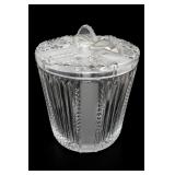 Imperial Frosted Faced Lidded Glass Jar