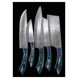 5-Piece Handmade Damascus Steel Knife Set