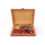 Wooden Ammunition Box With Cartridge Samples