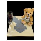 Harley-Davidson New Orleans Glass, Bear & Sign Lot