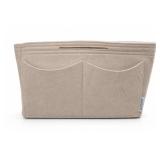 LEXSION Beige Suede Clutch Handbag