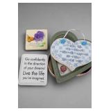 Heart Plaques & Quote Signs, 4-Piece Lot