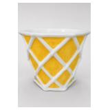 Moyses Stevens White Lattice Vase