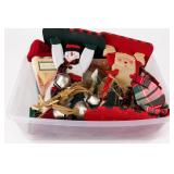 Christmas Holiday Decor Lot With Santa & Snowman