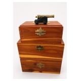 Wooden Box With Miniature Cannon