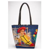 Vintage Telephone Lady Pop Art Tote Bag