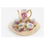 Porcelain Rose Floral Tea Set