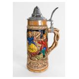 Musical Lidded Beer Stein With Music Box