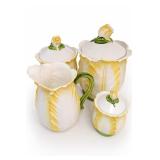 Lefkon Japan Floral Leaf 4-Piece Set