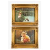 Amado Pena Dos Artesanas Framed Print