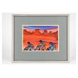 Signed Zolan Framed Child & Rabbit Print Pair