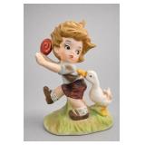Flambro Collectors Series Girl & Goose Figurine