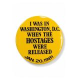 1981 Washington D.C. Hostages Released Button