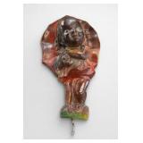 Black Americana Chalkware Wall Plaque Hook