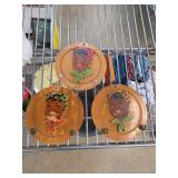 3pc Black Americana Wooden Wall Plaques