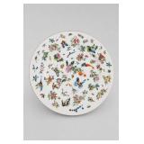 4pc Oka Adam Lippes Floral Bird Decorative Plate