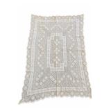 Vintage White Lace Tablecloth 33 x 40 in